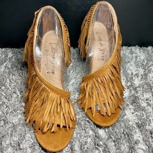 NIB Fringe Stiletto Heels 